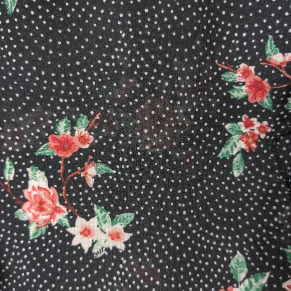 Torrid Black Floral Printed Sheer Blouse - Picture 6 of 8